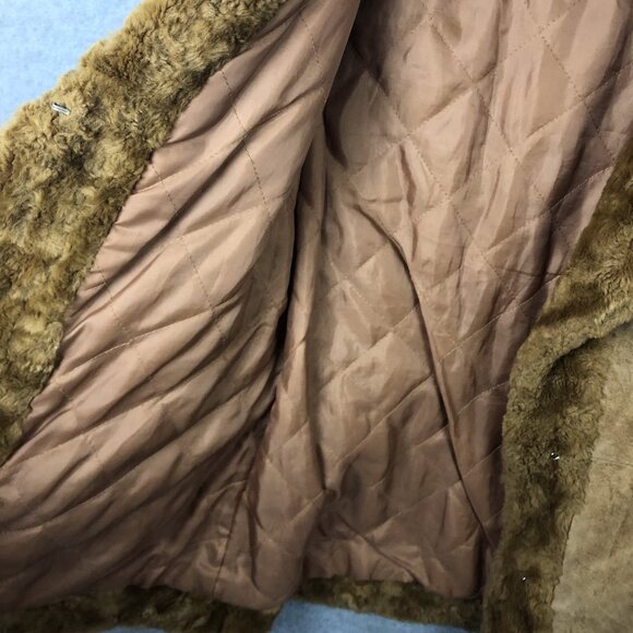 VINTAGE Y2K Xhilaration Suede Genuine Leather Faux Fur Penny Lane Medium - Picture 6 of 7